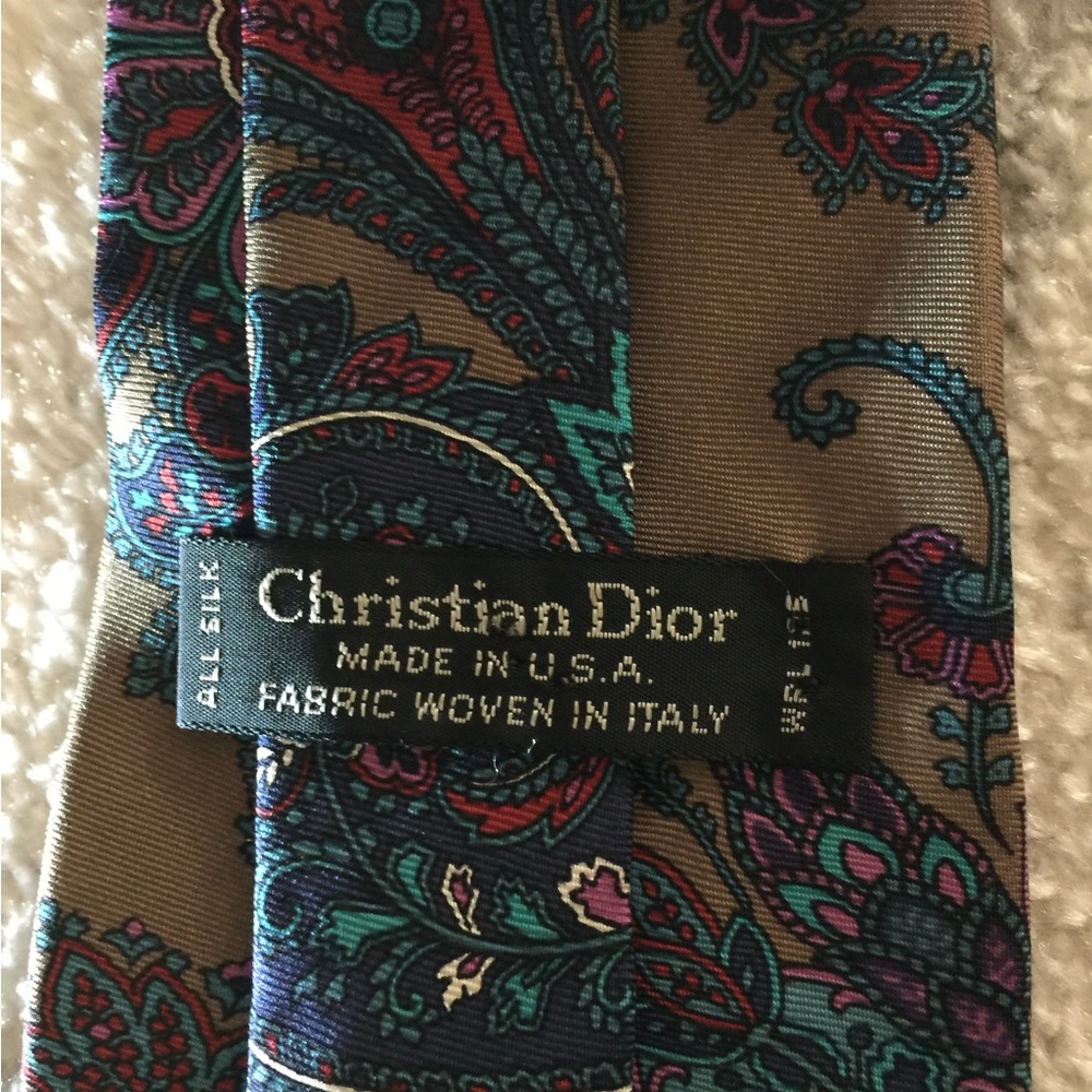 Dior Multicolor Paisley Silk Tie